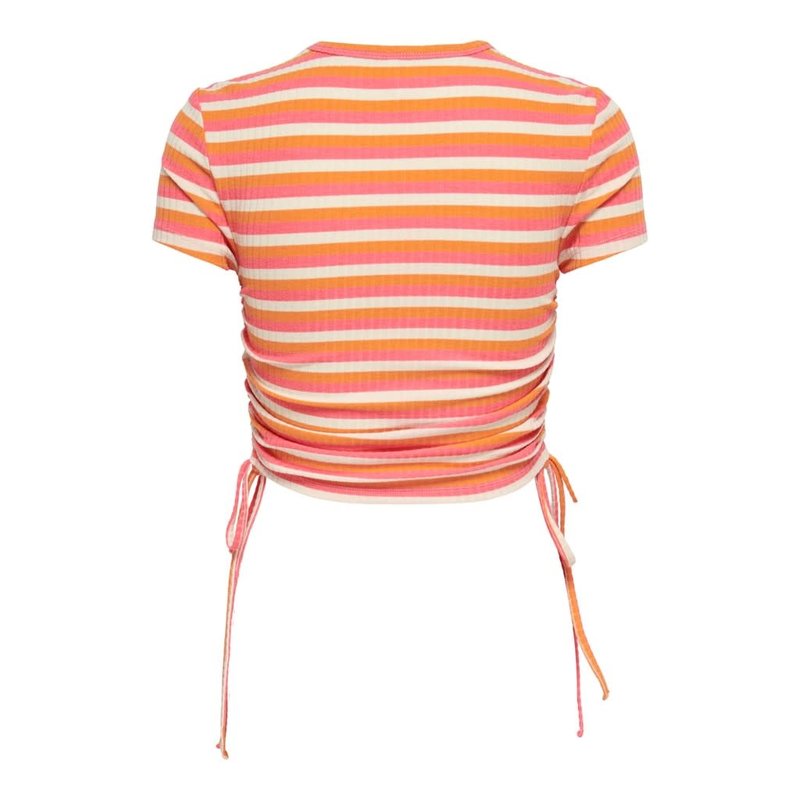 Only Only : S/S Rushing Top - Orange Multi