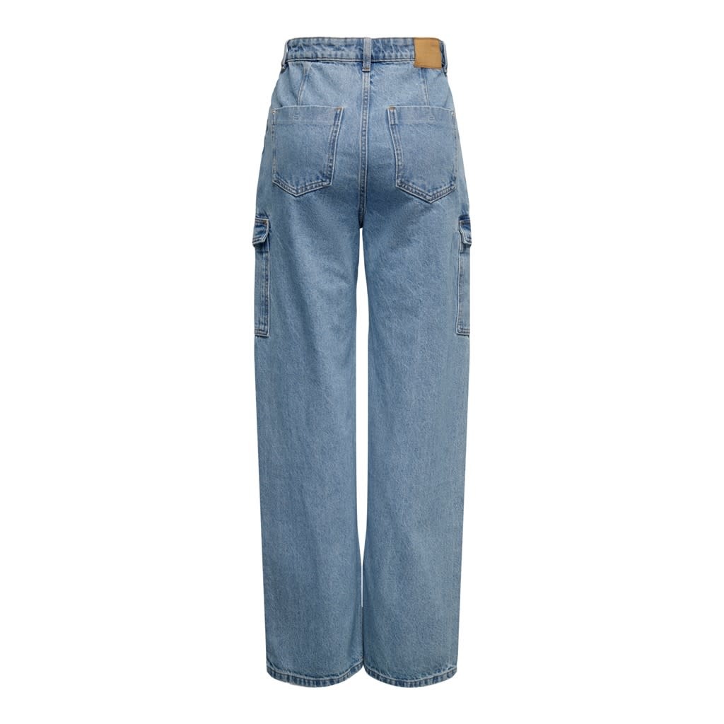 Only Only : Highwaist Wide Cargo Denim