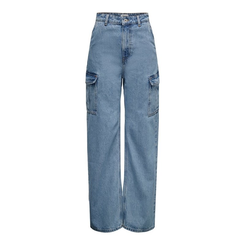 Only Only : Highwaist Wide Cargo Denim