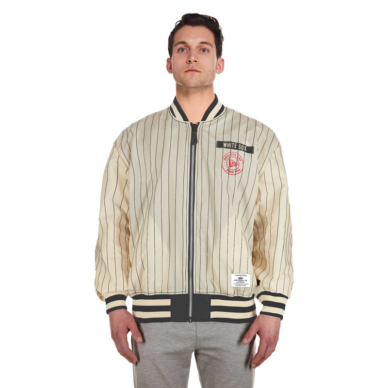 New Era X Alpha Industries CHI WHT Sox Bomber Jacket 'BLK, 13026035