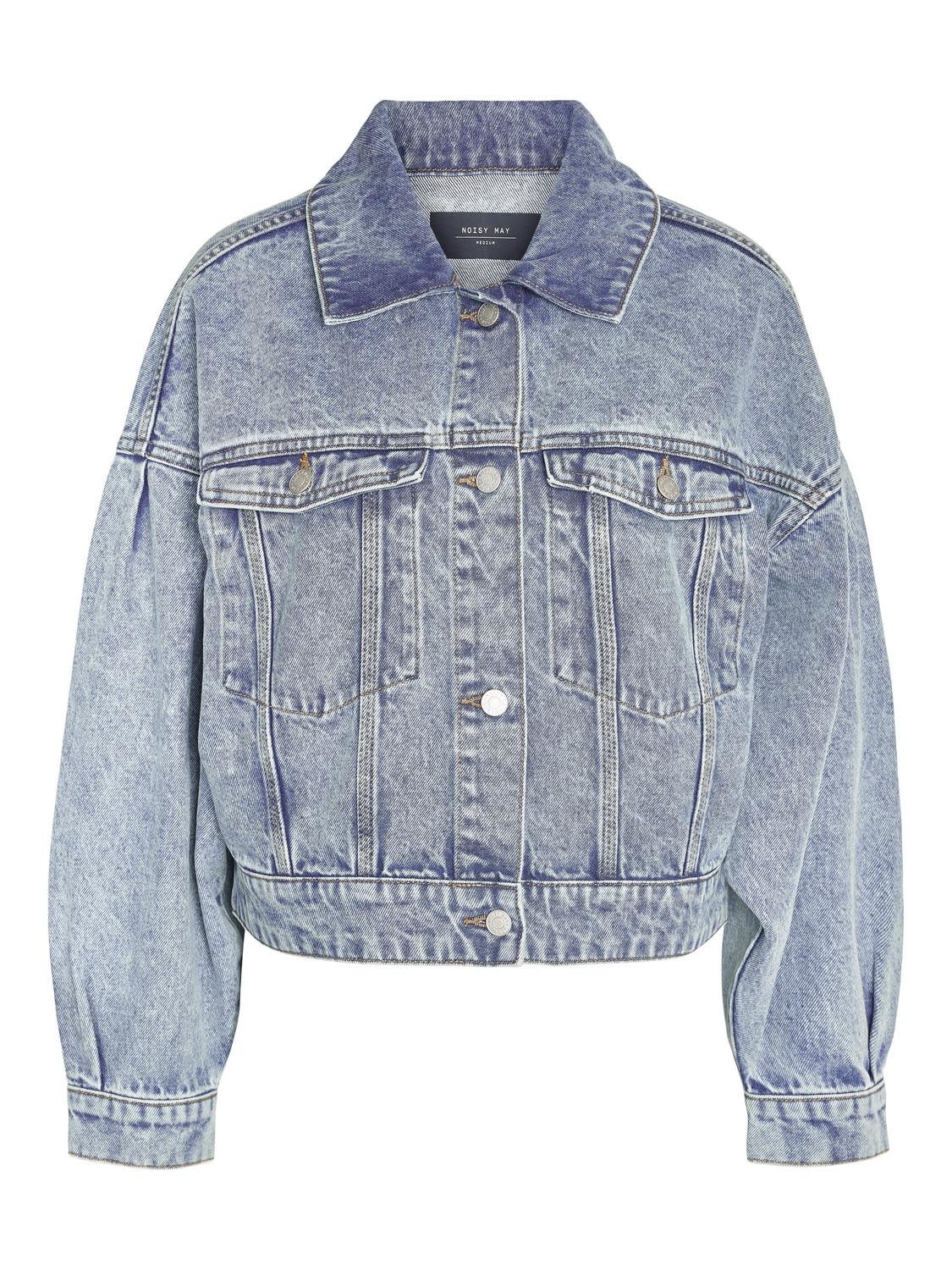 Denim jacket with cloth sleeves deals