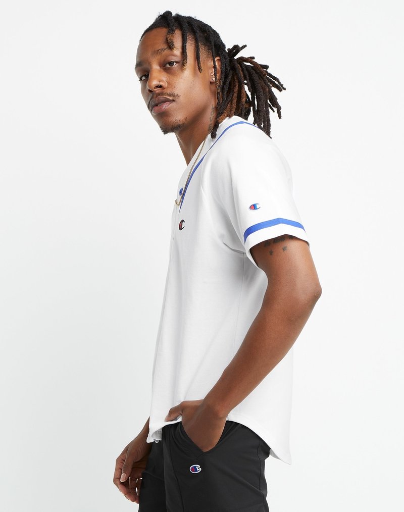 Champion Champion : Braided Baseball Jersey - White