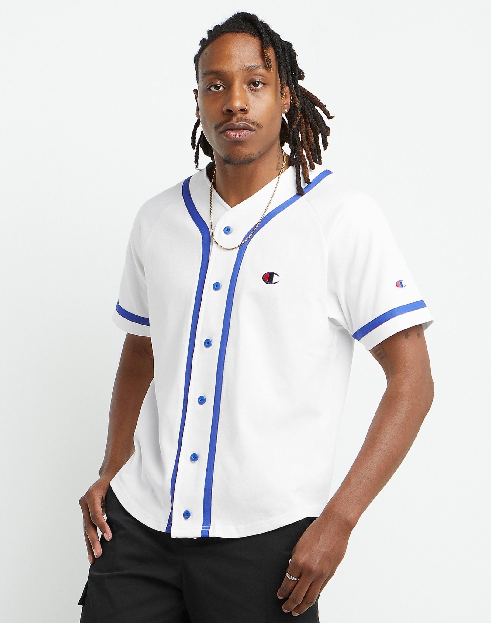 Champion Braided Baseball Jersey Black – STYLEIN NEW YORK