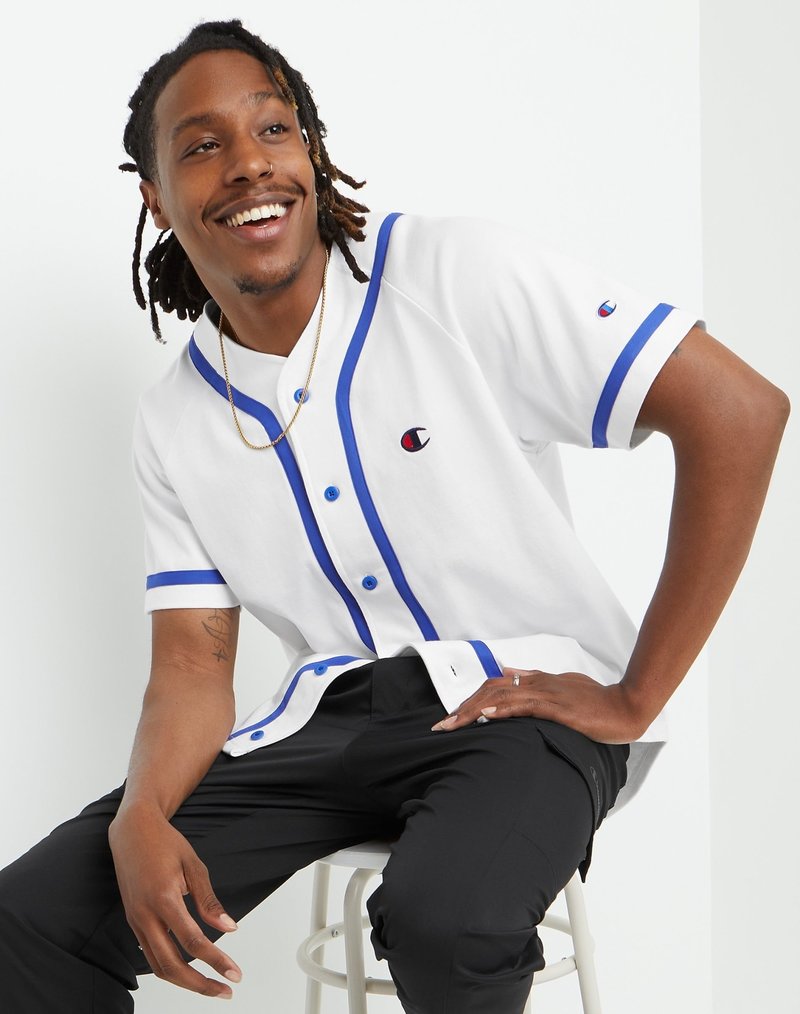 Champion Champion : Braided Baseball Jersey - White