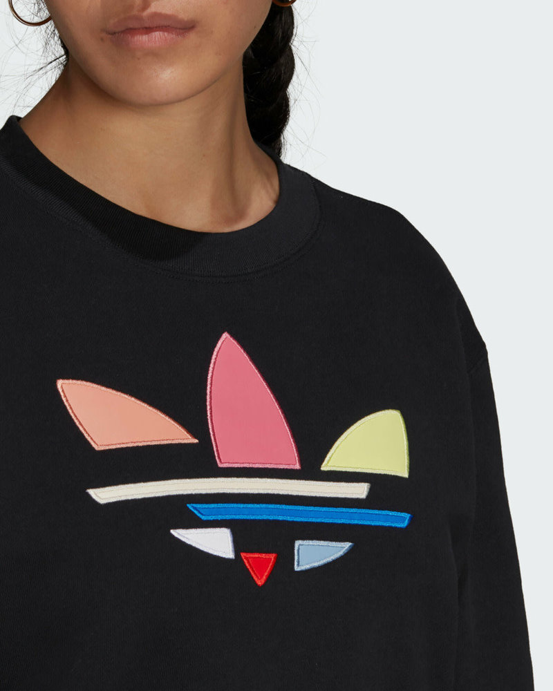 Adidas Adidas : Adicolor Shattered Trefoil Cropped Sweatshirt