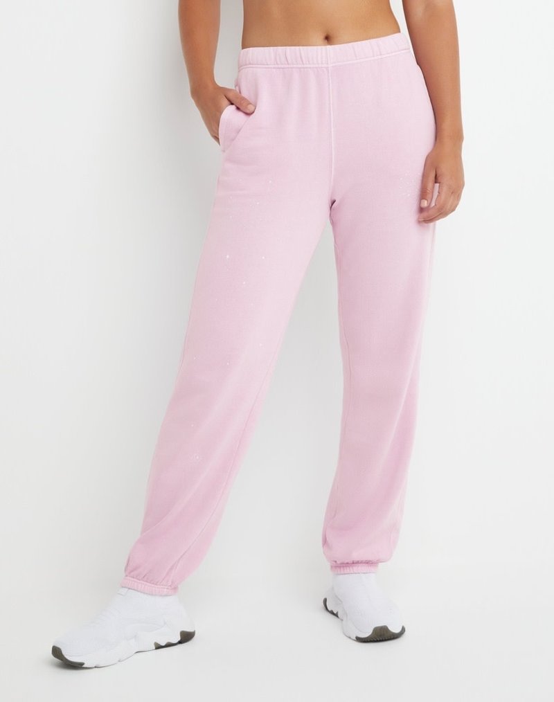 Jogger Pants Champion Elastic Cuff Pants Pink