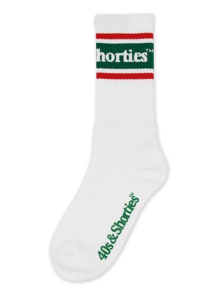 40's & Shorties 40's & Shorties : Text Logo Socks - White
