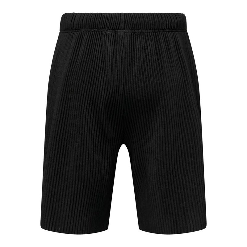 Only & Sons Only & Sons : Relaxed Pleated Shorts - Black