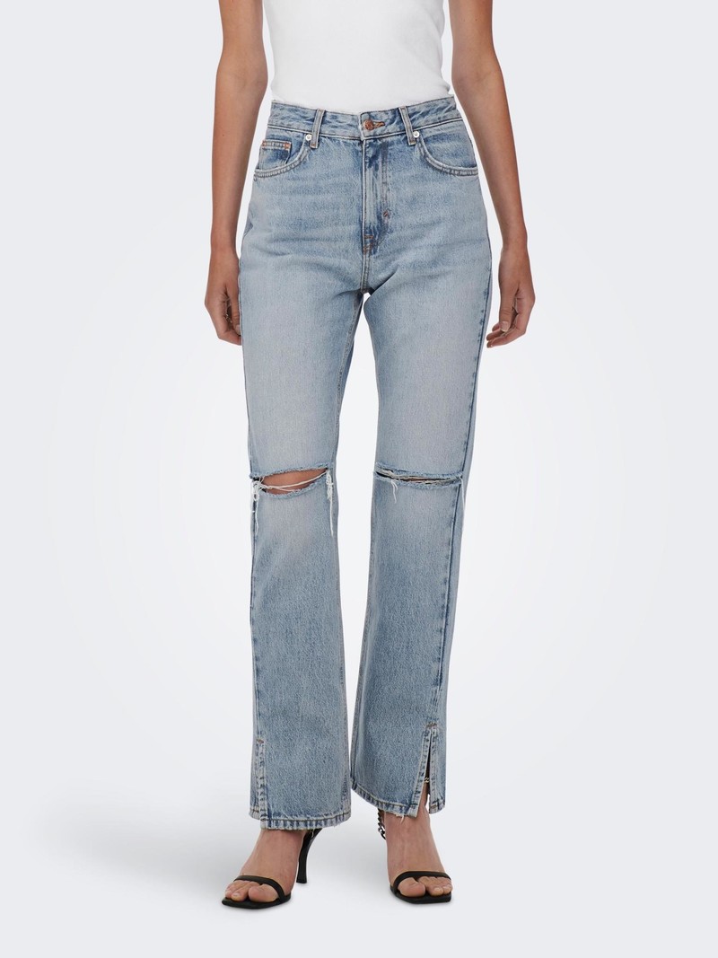 Only Only : Billie Highwaist Slit Denim