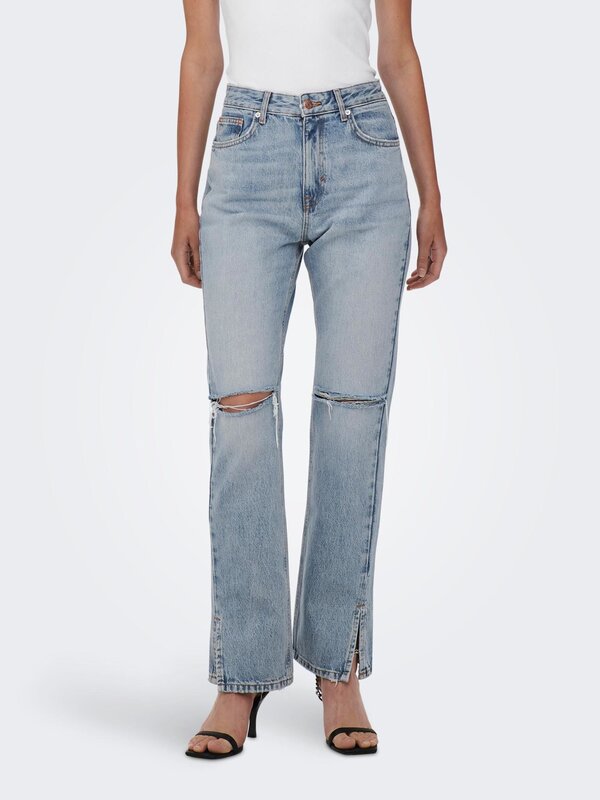 Only Only : Billie Highwaist Slit Denim