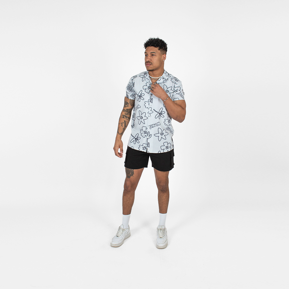 WLKN WLKN : Hand Script Flower Shirt