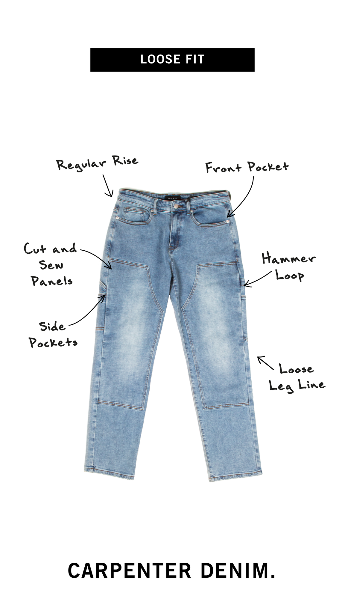 WLKN WLKN : Carpenter Loose Fit Denim