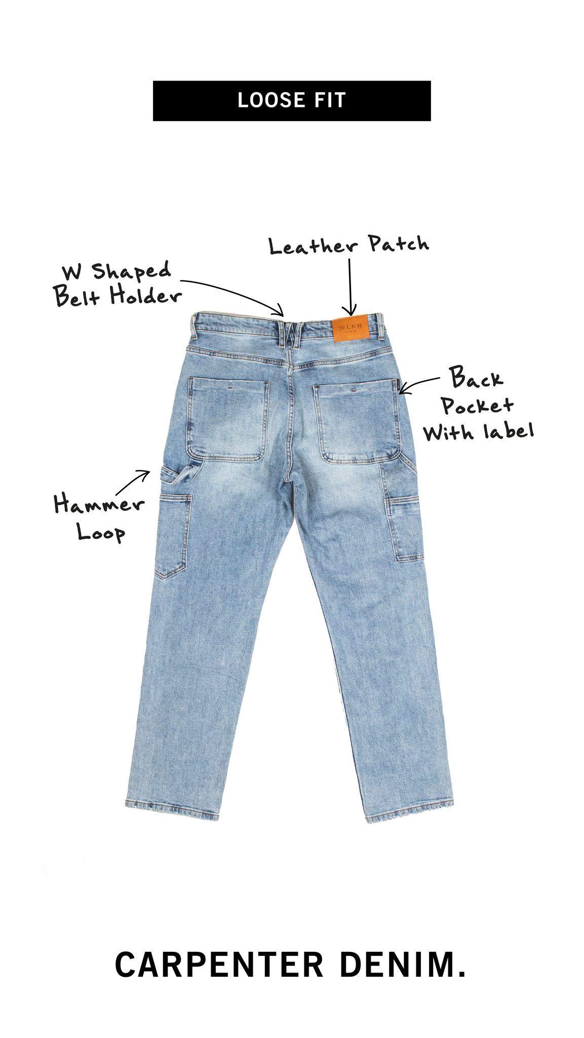 WLKN : Carpenter Loose Fit Denim