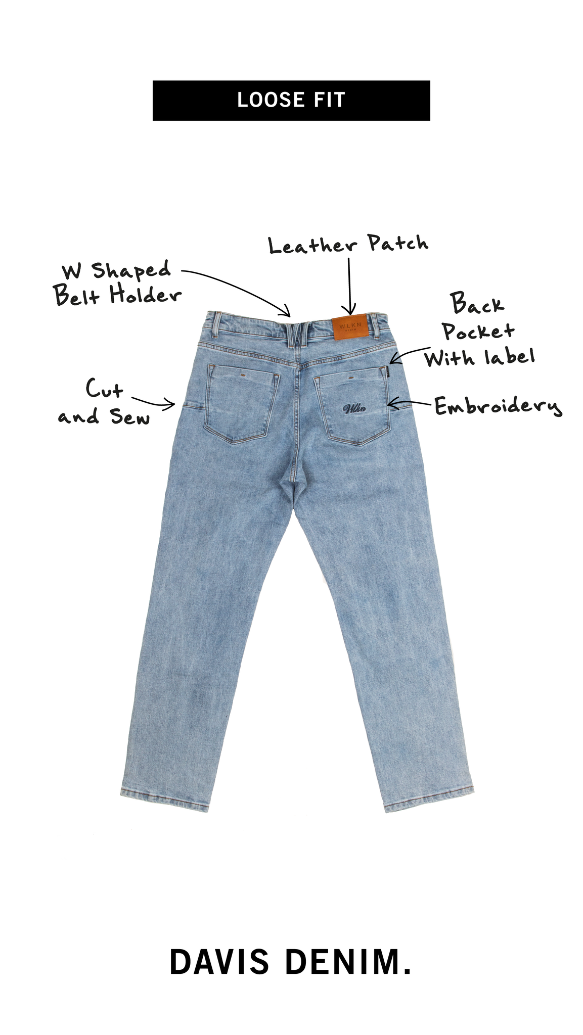 WLKN WLKN : Davis Loose Fit Denim Pants