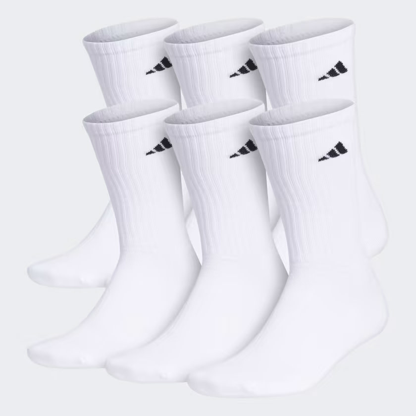 Adidas : Men's 6-Pack Crew Socks