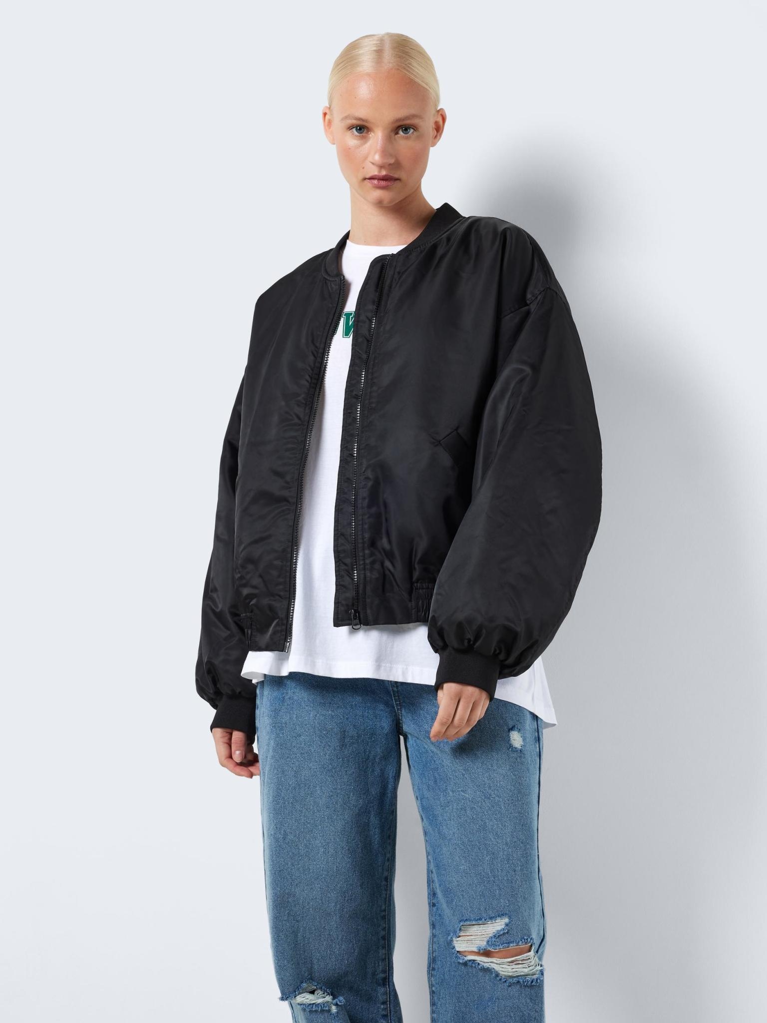 Noisy May L S Padded Bomber Jacket