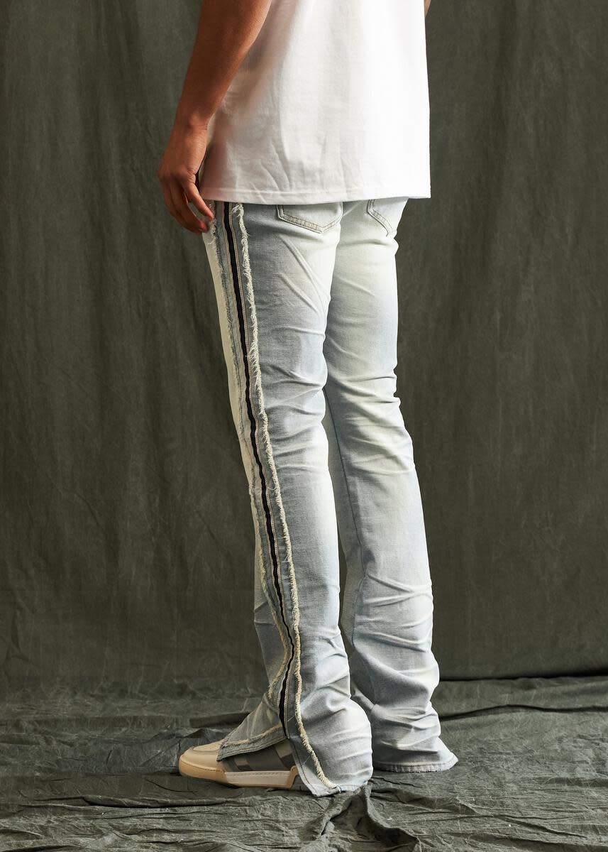 Embellish NYC Embellish : Ross Side Stripes Details Flare Denim