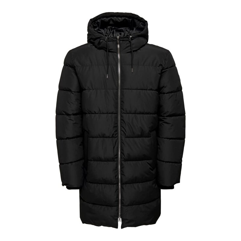 Only & Sons Only & Sons : Melvin Life Long Hooded Puffer Coat