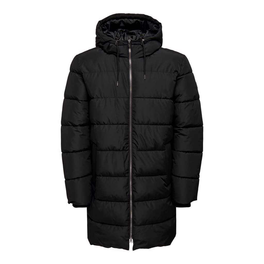 Only and Sons Only & Sons : Melvin Life Long Hooded Puffer Coat