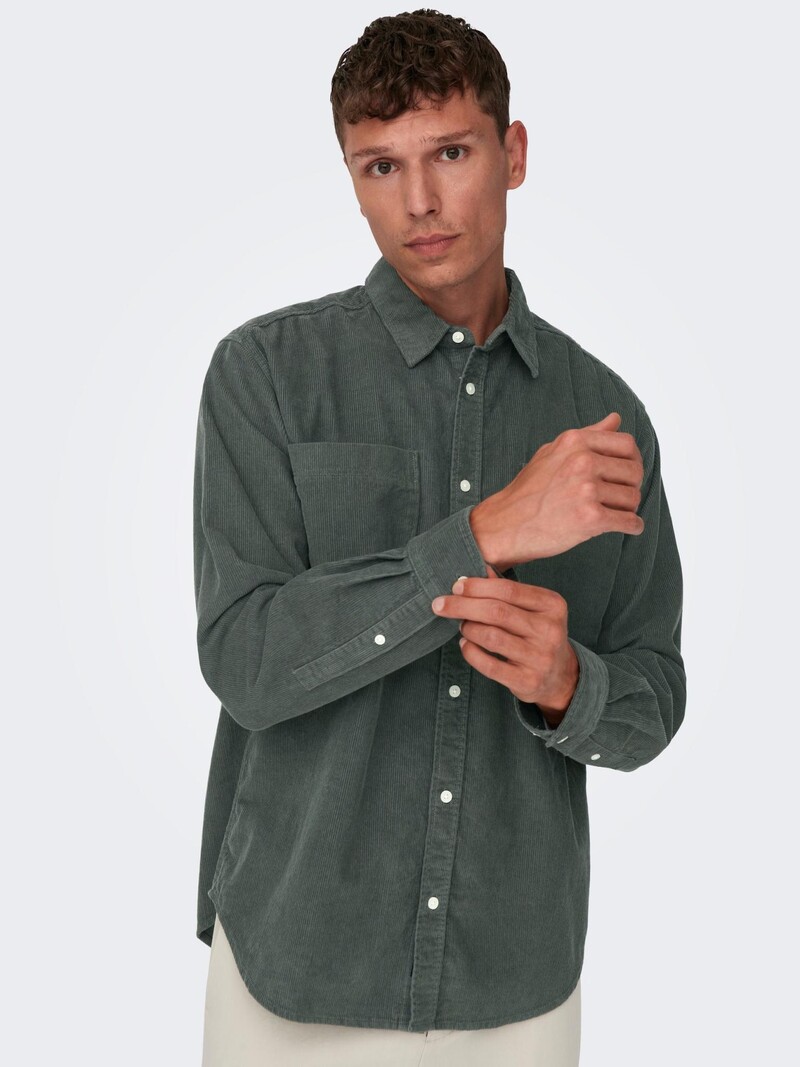 Only & Sons Only & Sons : Relaxed Fit 2pkt Corduroy Shirt