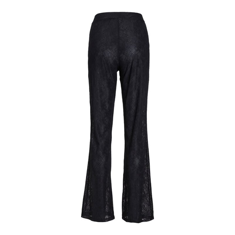 Noisy May Black Ribbed Flared Trousers