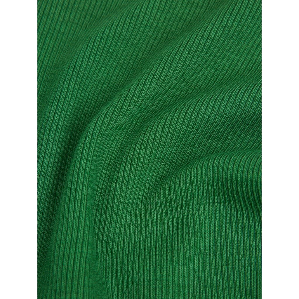 JJXX : Feline Long Sleeve Rib Tee - Green