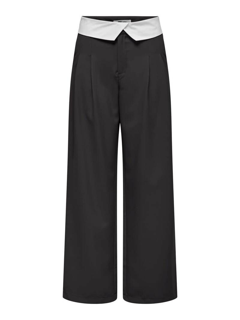 Only : HW Fold-Down Pleated Trousers - WLKN