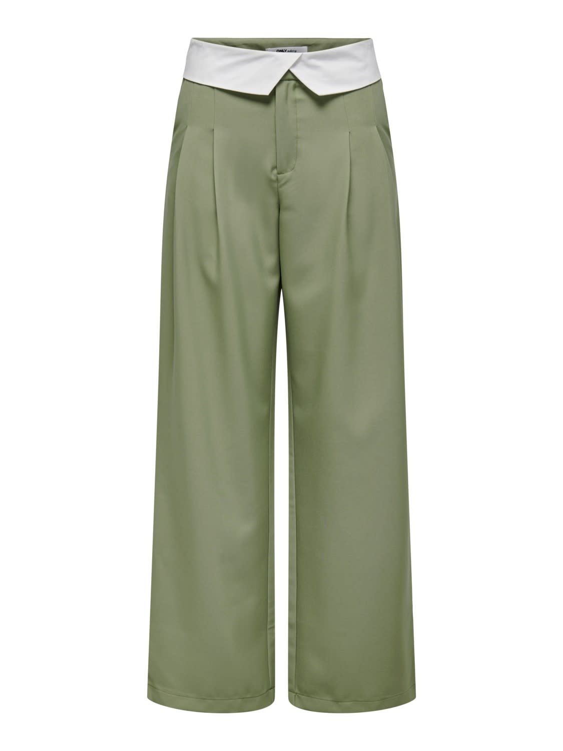 Only Only : HW Fold-Down Pleated Trousers
