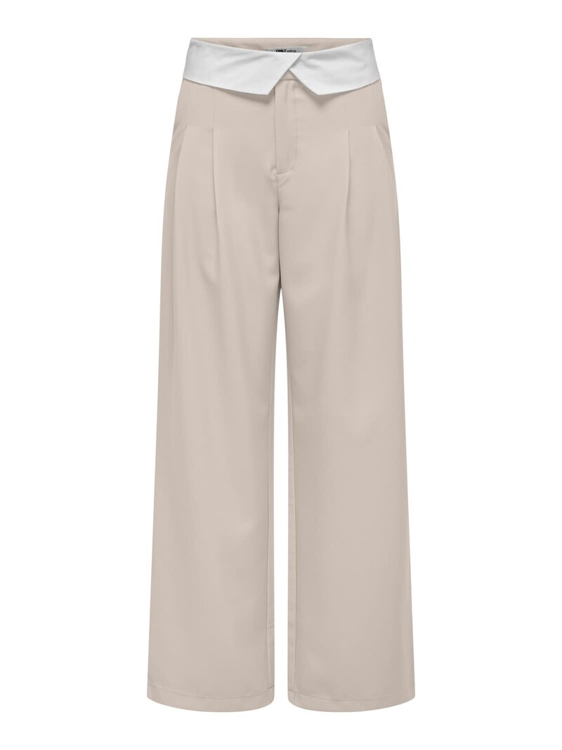 Only : HW Fold-Down Pleated Trousers