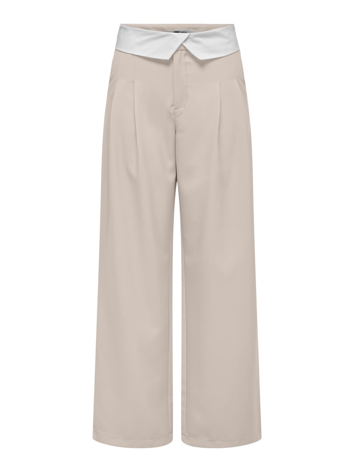 Only Only : HW Fold-Down Pleated Trousers