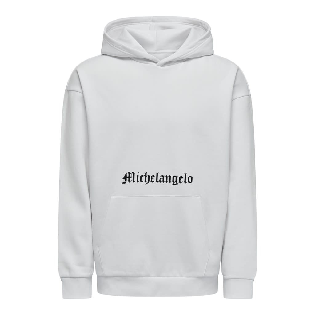 Only and Sons Only & sons : Michelangelo Relax Fit Hoodie - White