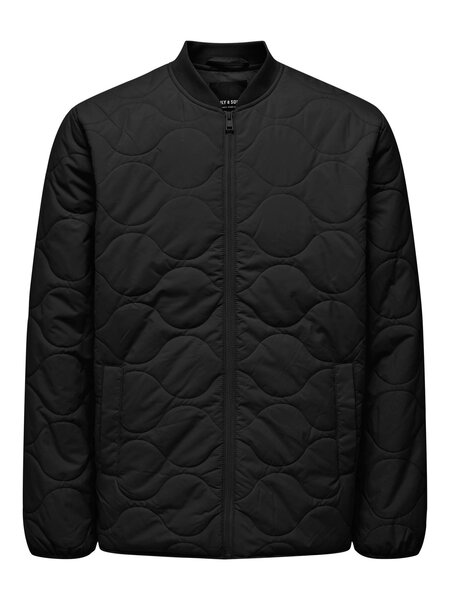 Only & Sons Only & Sons : Art Quilted Jacket - Black