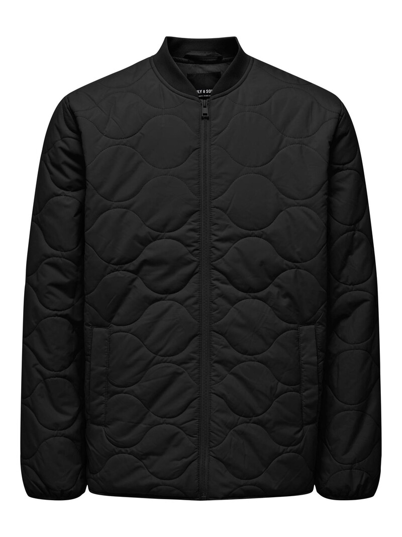 Only & Sons Only & Sons : Art Quilted Jacket - Black