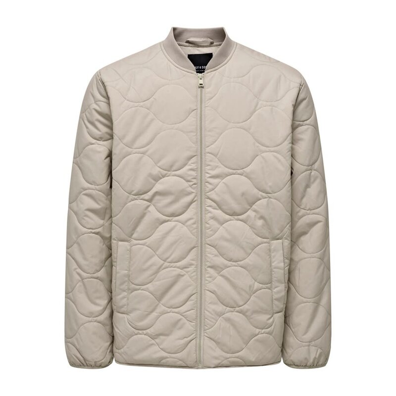 Only & Sons Only & Sons : Art Quilted Jacket - Silver Lining