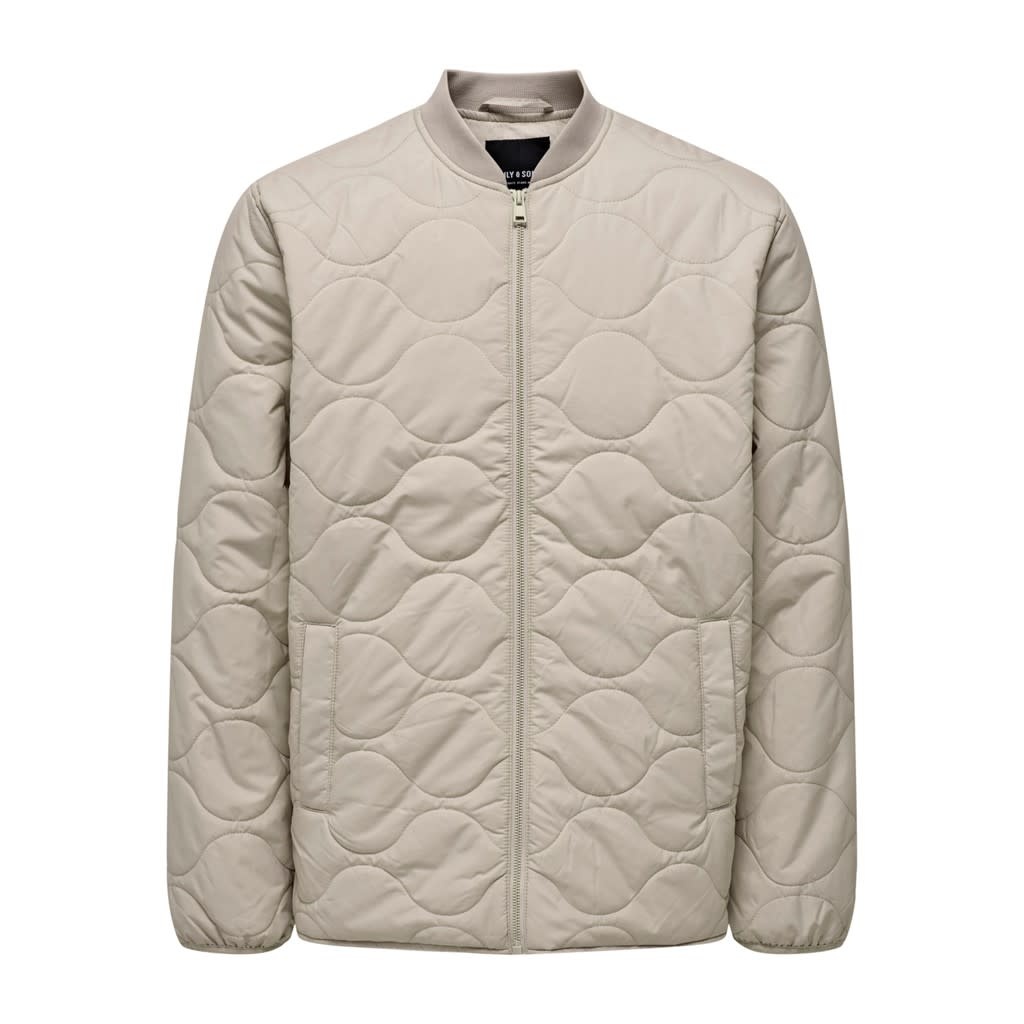 Only and Sons Only & Sons : Art Quilted Jacket - Silver Lining