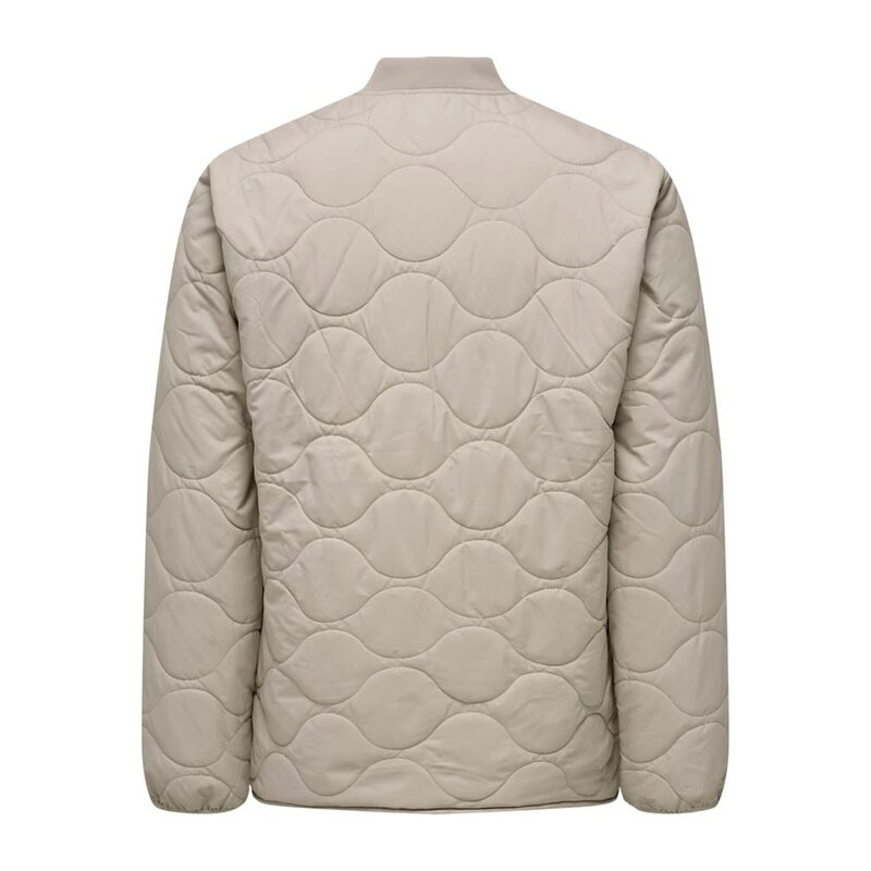 Only & Sons Only & Sons : Art Quilted Jacket - Silver Lining