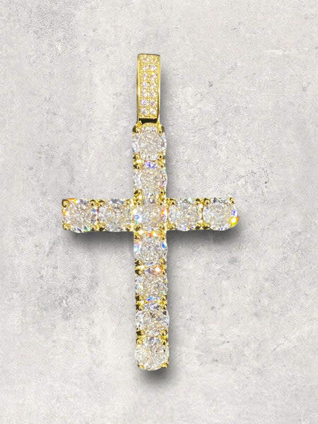 Deluxe Drip Deluxe Drip : Solitaire Cross Necklace - Gold