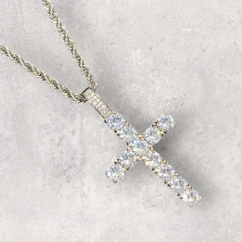 Deluxe Drip Deluxe Drip : Solitaire Cross Pendant