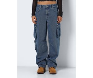 【U LAN】Mine balloon cargo denim pants noisy-may-noisy-may-baggy-