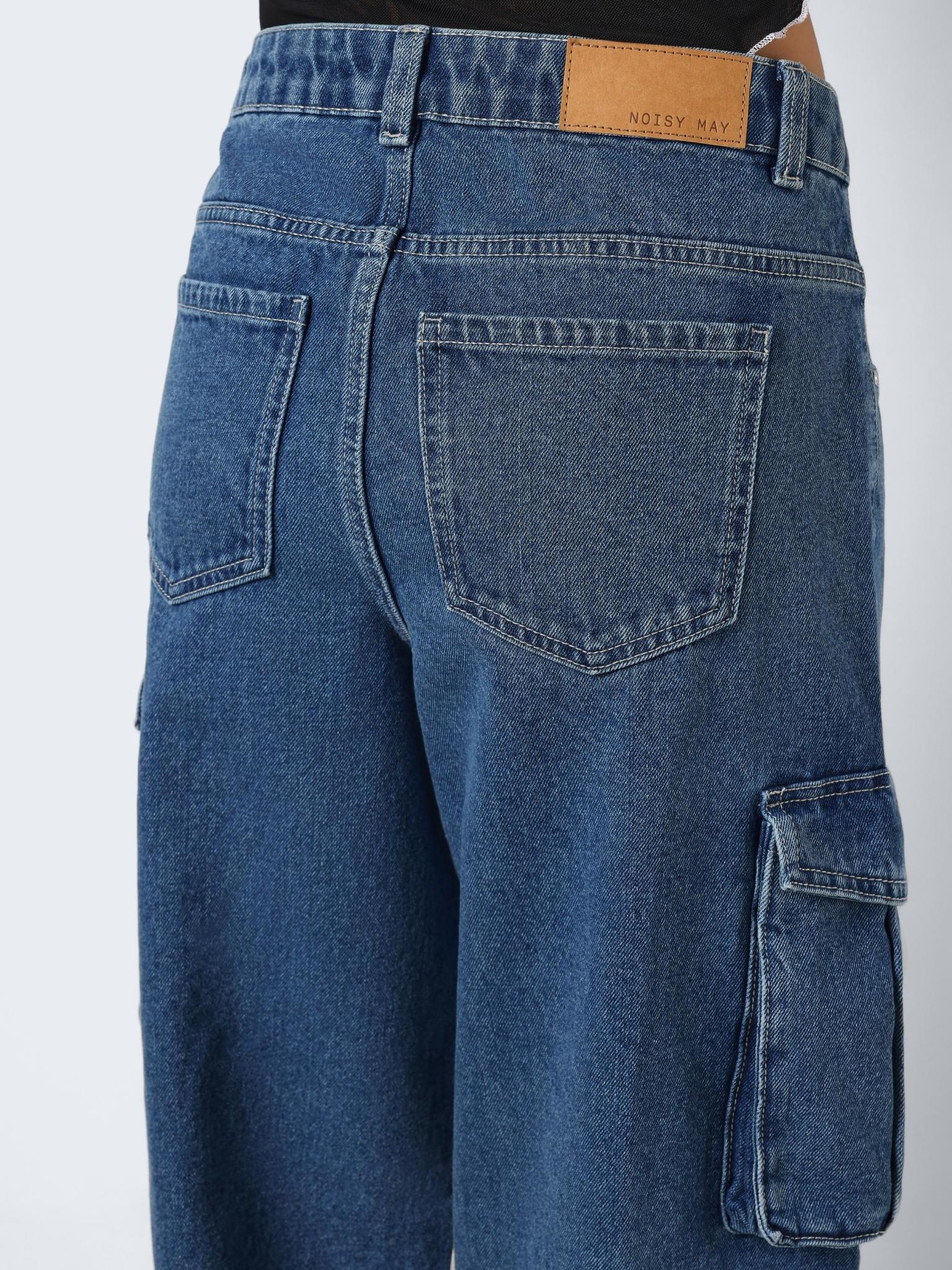 【U LAN】Mine balloon cargo denim pants B647-Cargo-Seamed-Flare-Denim-