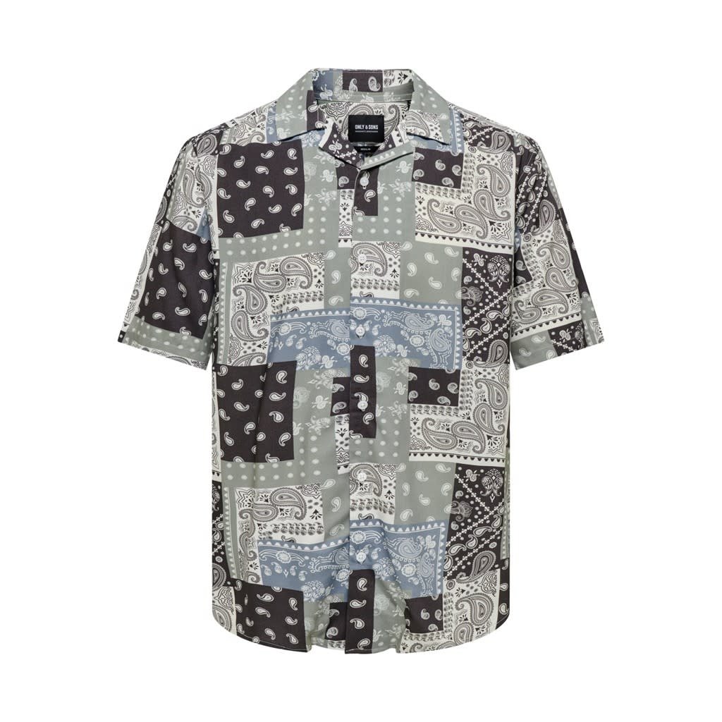 Only and Sons Only & Sons : Regular Fit Bandana Print S/S Shirt