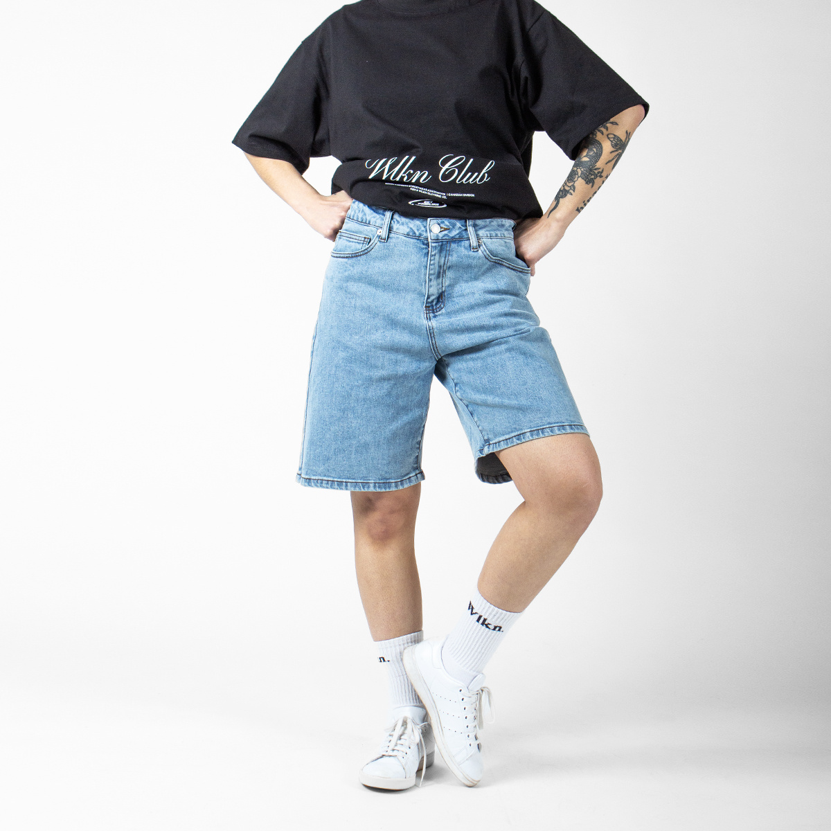 WLKN : Wall Baggy Fit Denim Shorts