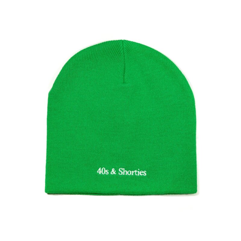 40s and Shorties 40's & Shorties : Text Logo Skull Beanie - Green