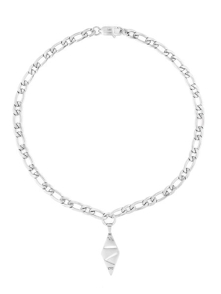 Five Jwlry Five Jwlry : Sevan Figaro Pendant Necklace - Silver