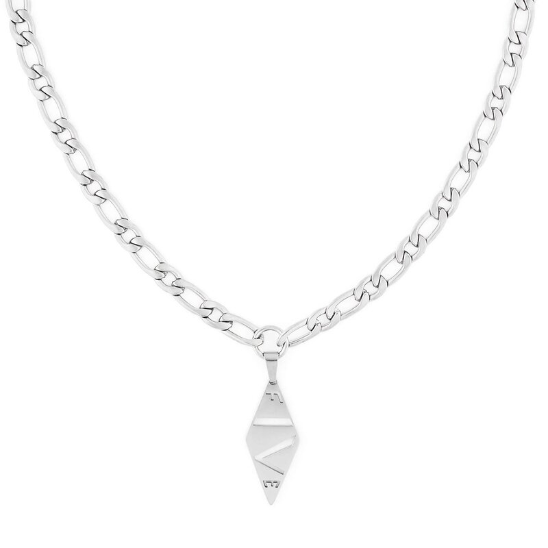 Five Jwlry Five Jwlry : Sevan Figaro Pendant Necklace - Silver