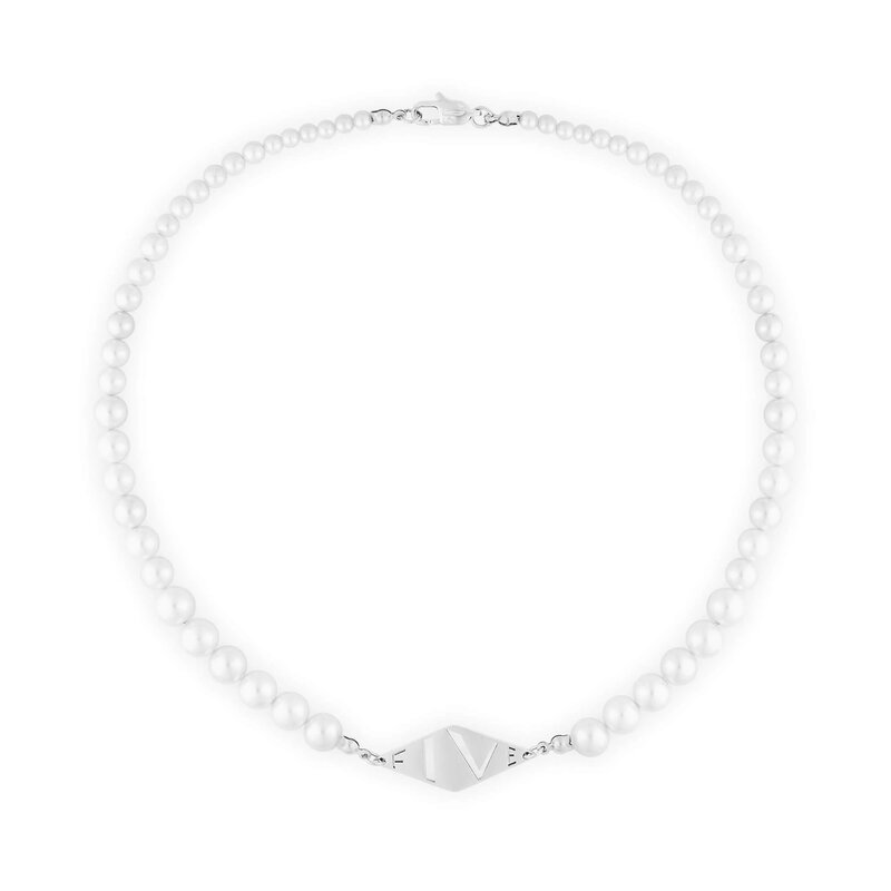 Five Jwlry Five Jwlry : Skadar Gradient Pearl Necklace - Silver