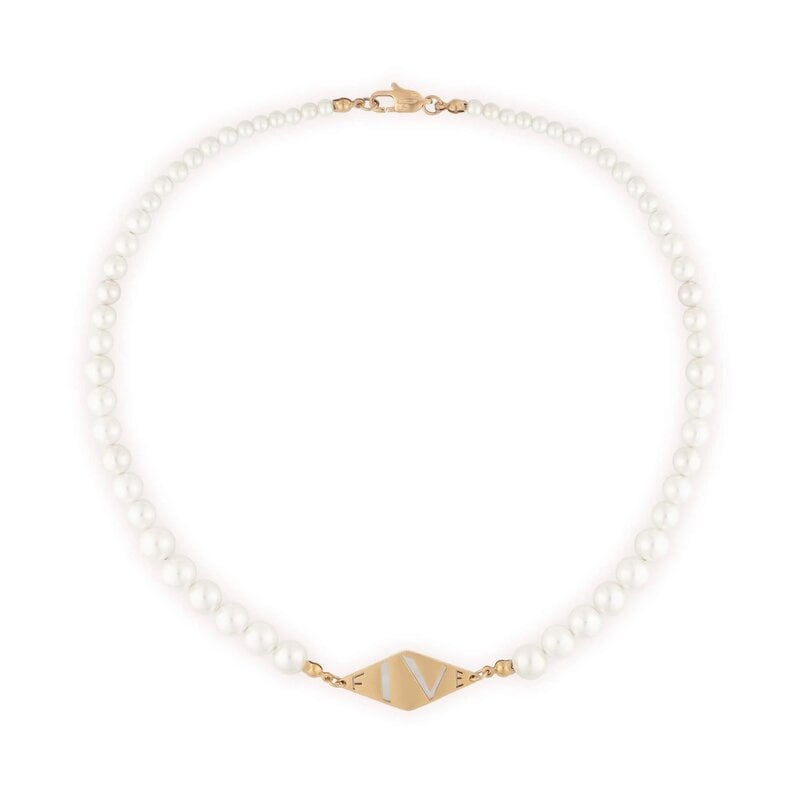 Five Jwlry Five Jwlry : Skadar Gradient Pearl Necklace - Gold