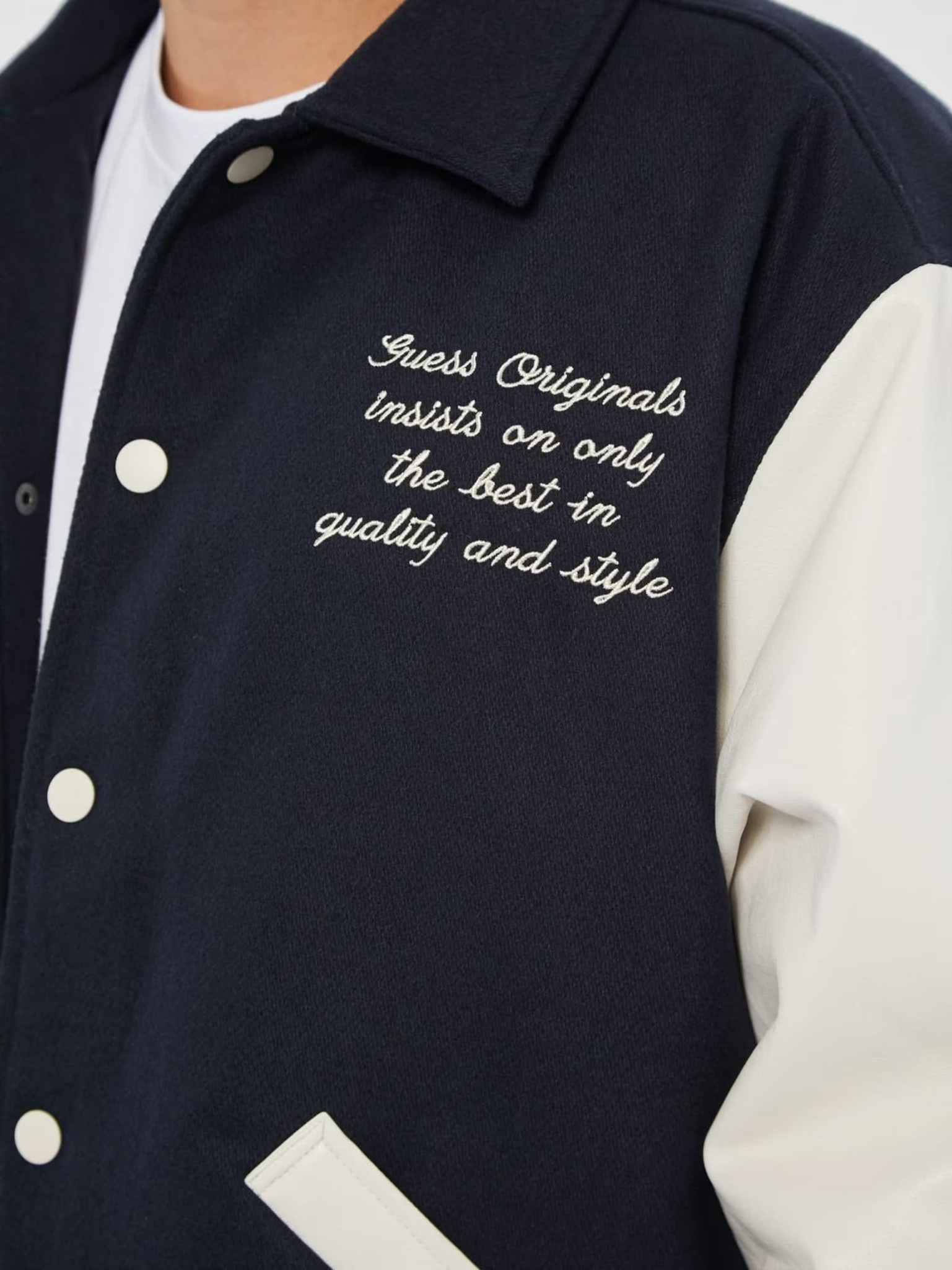 Guess Guess : Ivan Wool-Blend Letterman Jacket