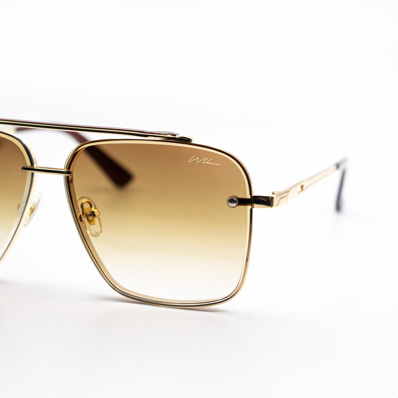 WLKN WLKN : Optima Sunglasses Gold/Brown O/S