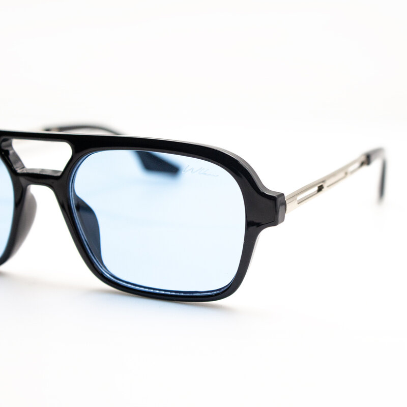 WLKN WLKN : Hartley Square Colored Lenses Sunglasses - Blue